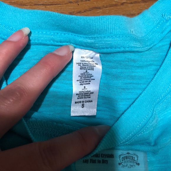 Swarovski crystal “what would Johnny Cash do?” Top - Picture 3 of 4